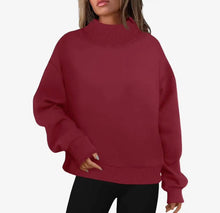 Load image into Gallery viewer, Mock Neck Fleece Pullover - Varsity Font- Preorder