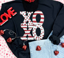 Load image into Gallery viewer, XOXO Sequin Patch - Red & White
