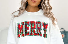 Load image into Gallery viewer, Merry Plaid FAUX GLITTER