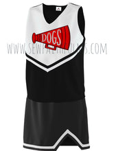 Load image into Gallery viewer, Brandon Bulldogs Cheer Uniform - Classic Black- Megaphone -PREORDER