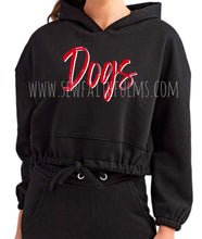Load image into Gallery viewer, Brandon Bulldogs - Dogs - Black Youth & Ladies Hooded Sweatshirt
