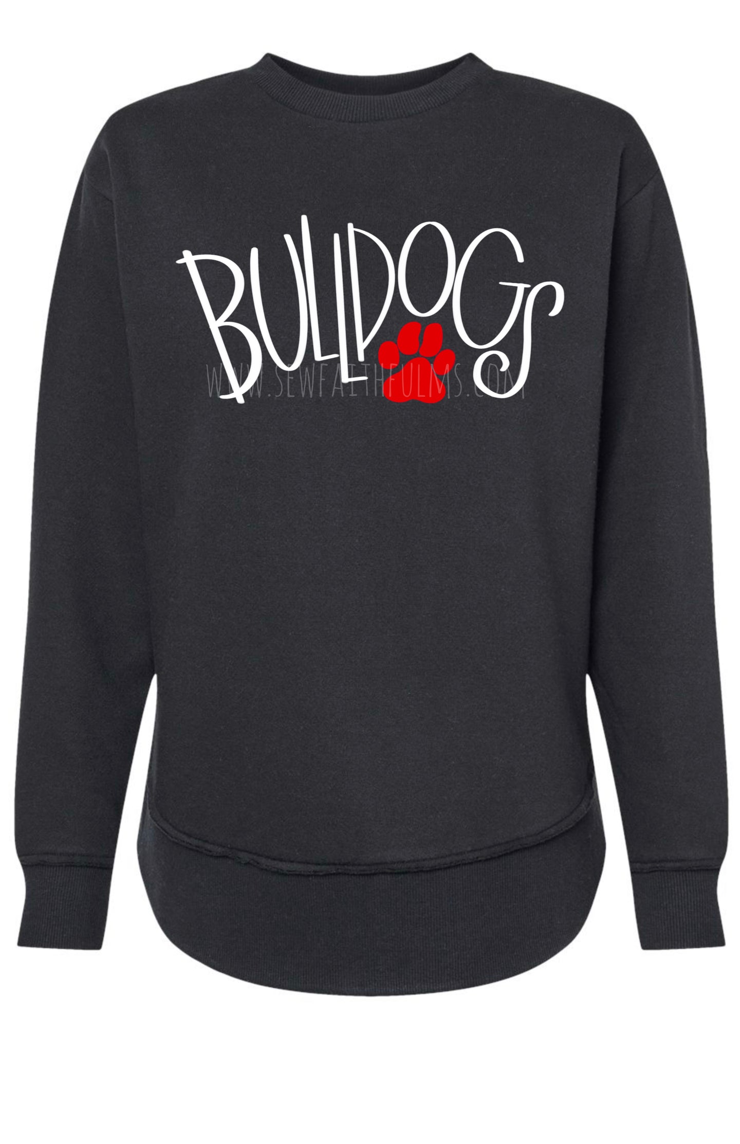 Bulldogs Hand Lettered Ladies sweatshirt