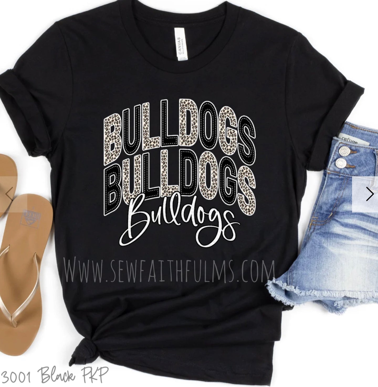 Bulldogs - Stacked Leopard