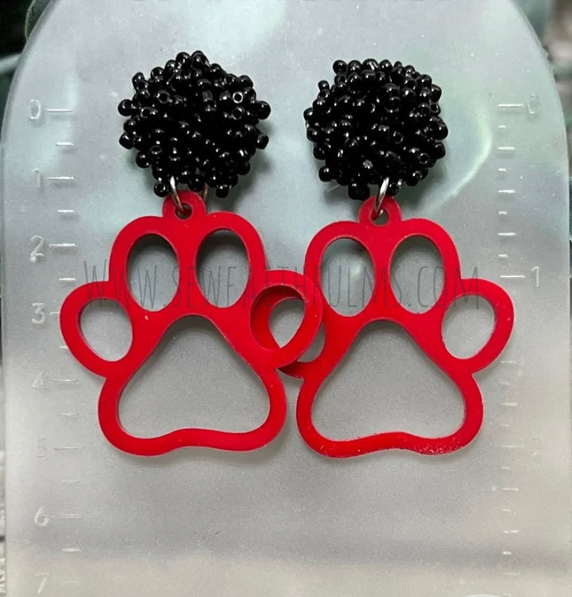 Paw Two color Earrings