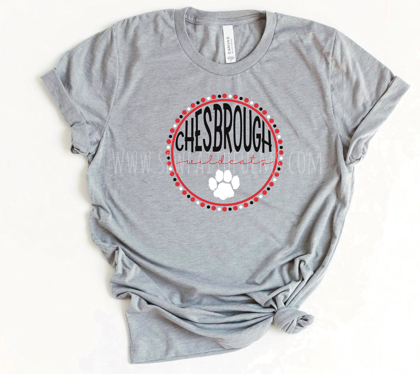 Chesbrough Wildcats Dotty Circle School Colors