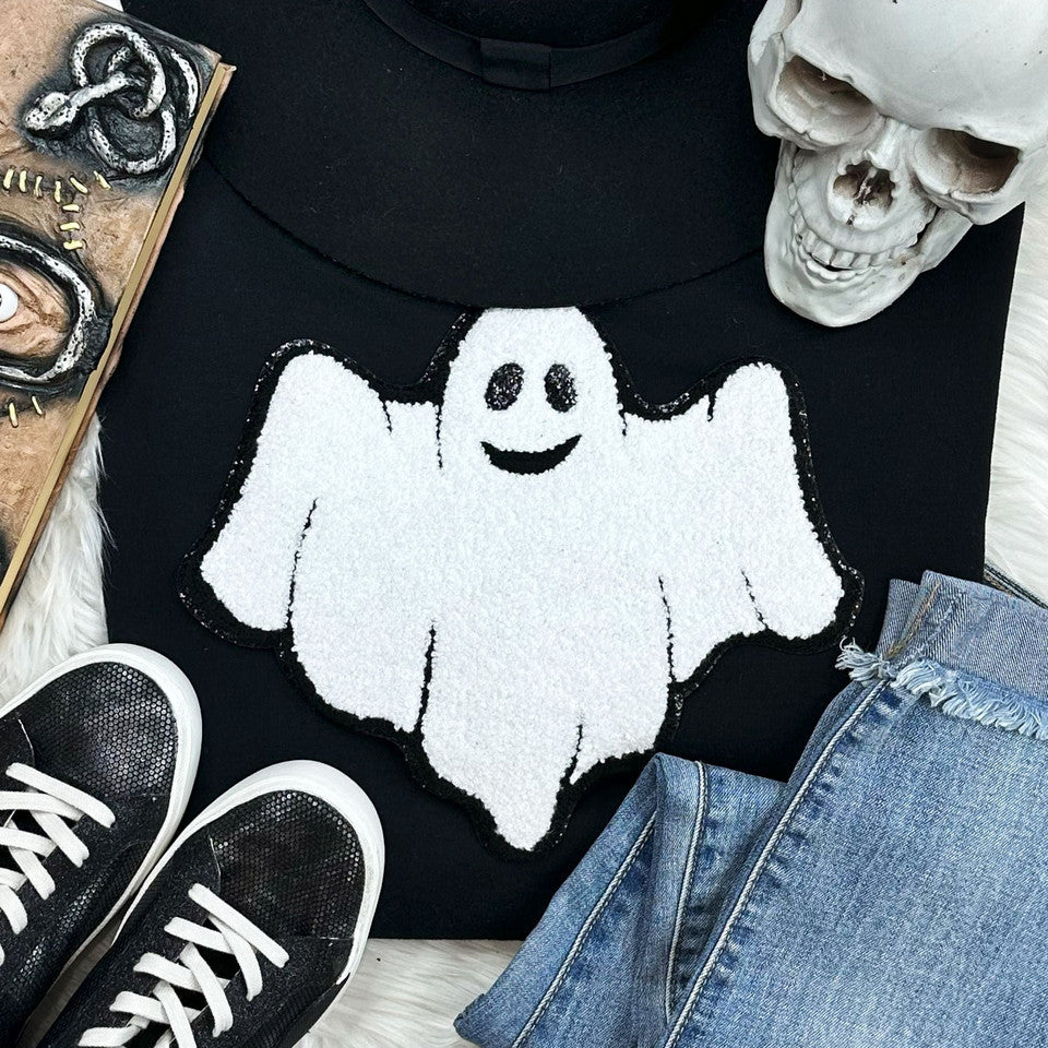Ghost Glitter Chenille Patch