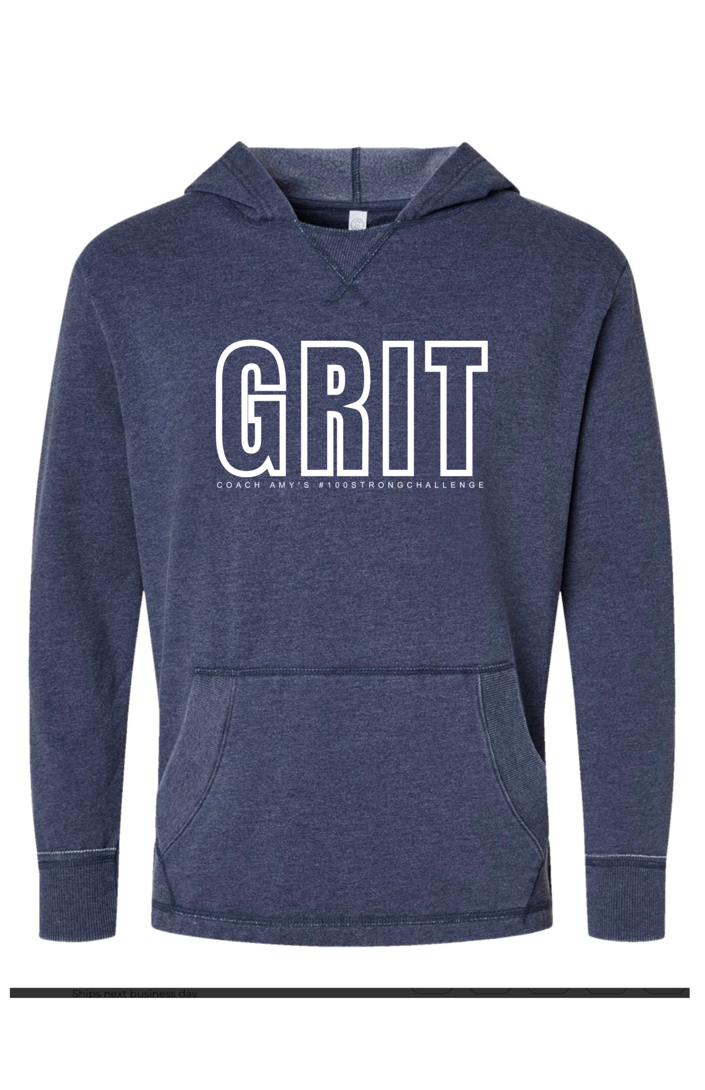Southern & Healthy GRIT Heather Navy Hoodie - PREORDER