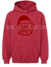 Load image into Gallery viewer, Bulldog Santa Hat Red Tonal
