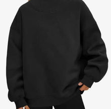 Load image into Gallery viewer, Mock Neck Fleece Pullover - Script Font-  Preorder
