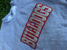 Load image into Gallery viewer, Bulldogs Red Silver Sequin Patch
