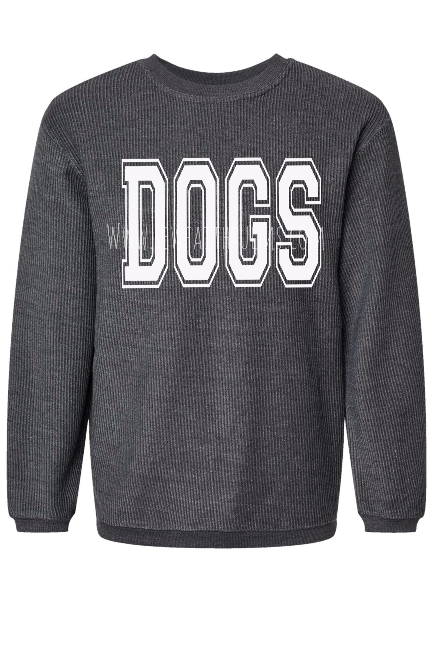 DOGS - White - Corded crew