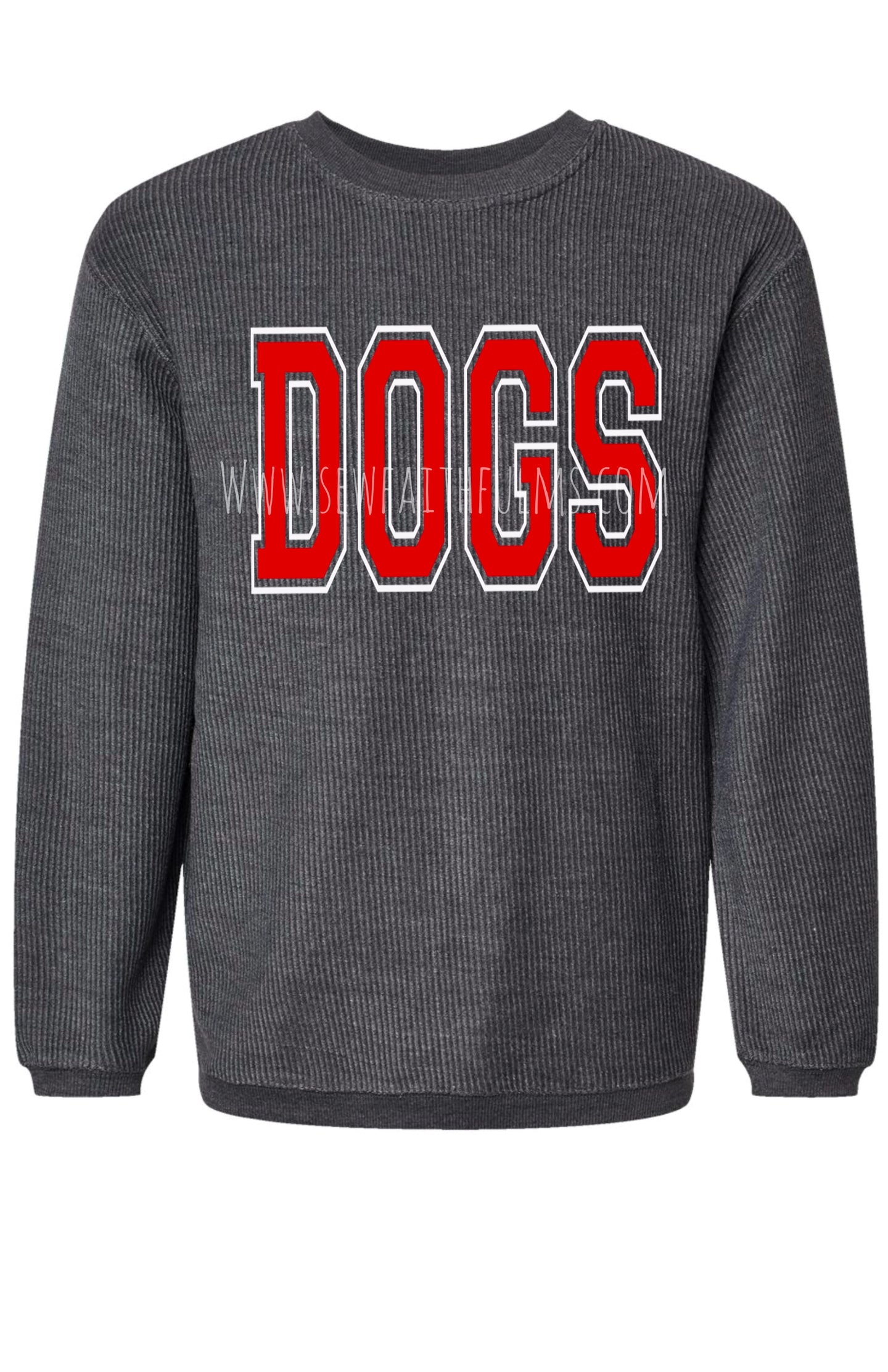 DOGS - Red/White - Corded crew