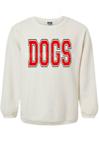 Load image into Gallery viewer, DOGS - Red/Black - Corded crew
