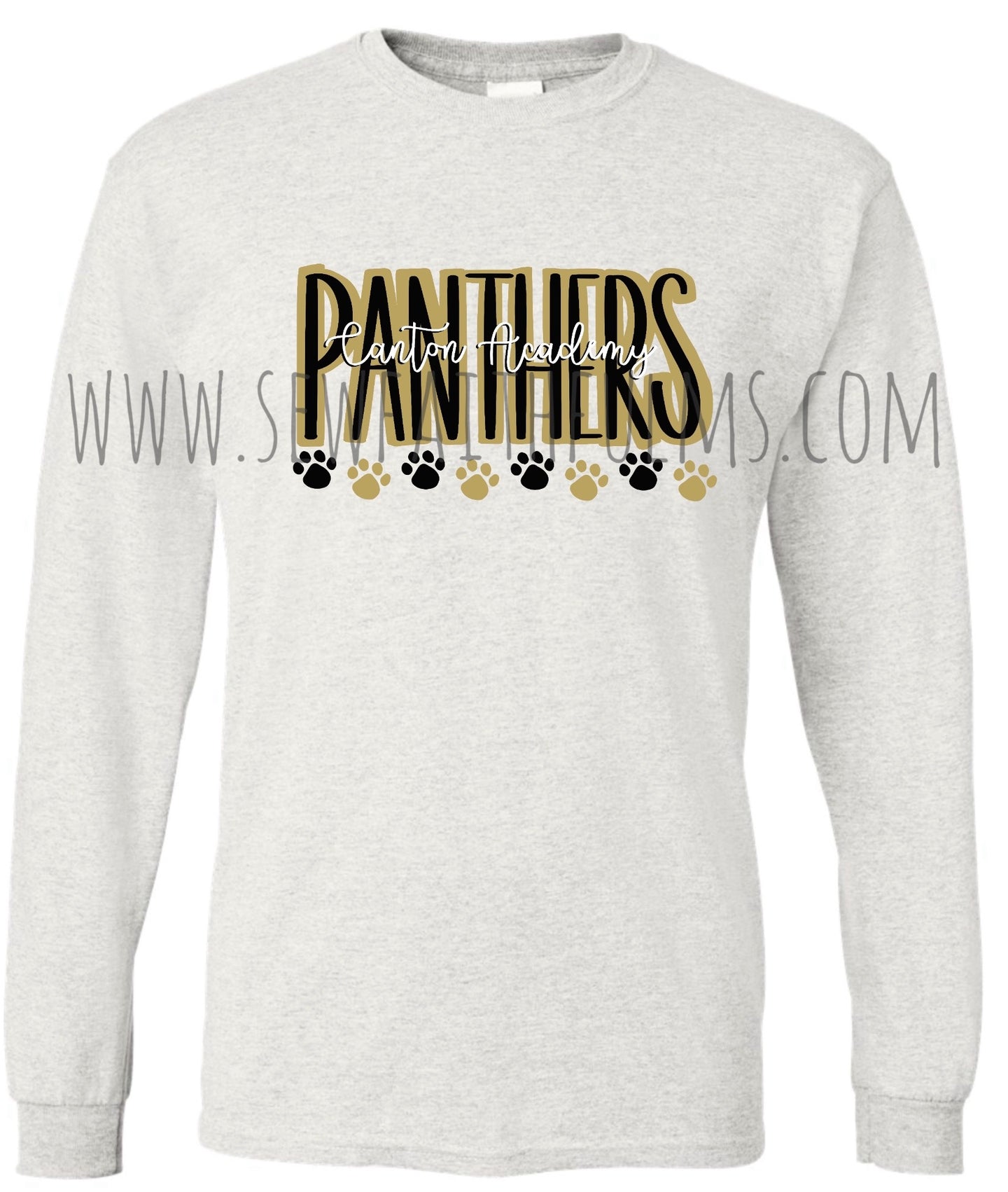 Canton Academy Panthers - Hand Lettered Paws