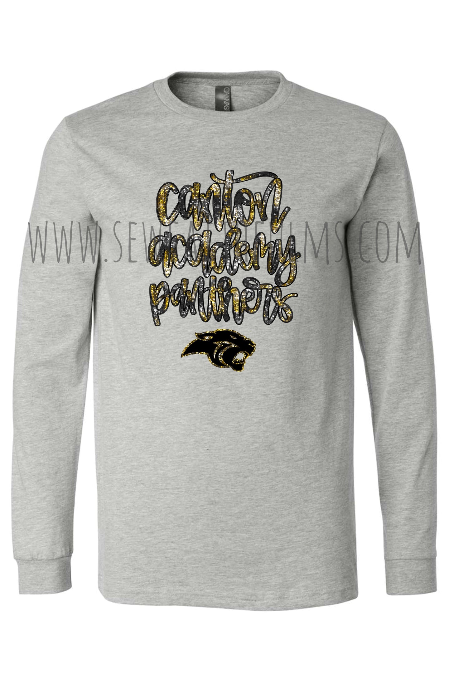 Canton Academy Panthers - Hand Lettered Glitter