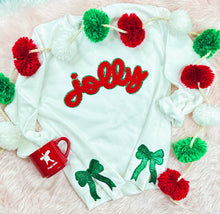 Load image into Gallery viewer, Jolly with Side Bows Sequin Design
