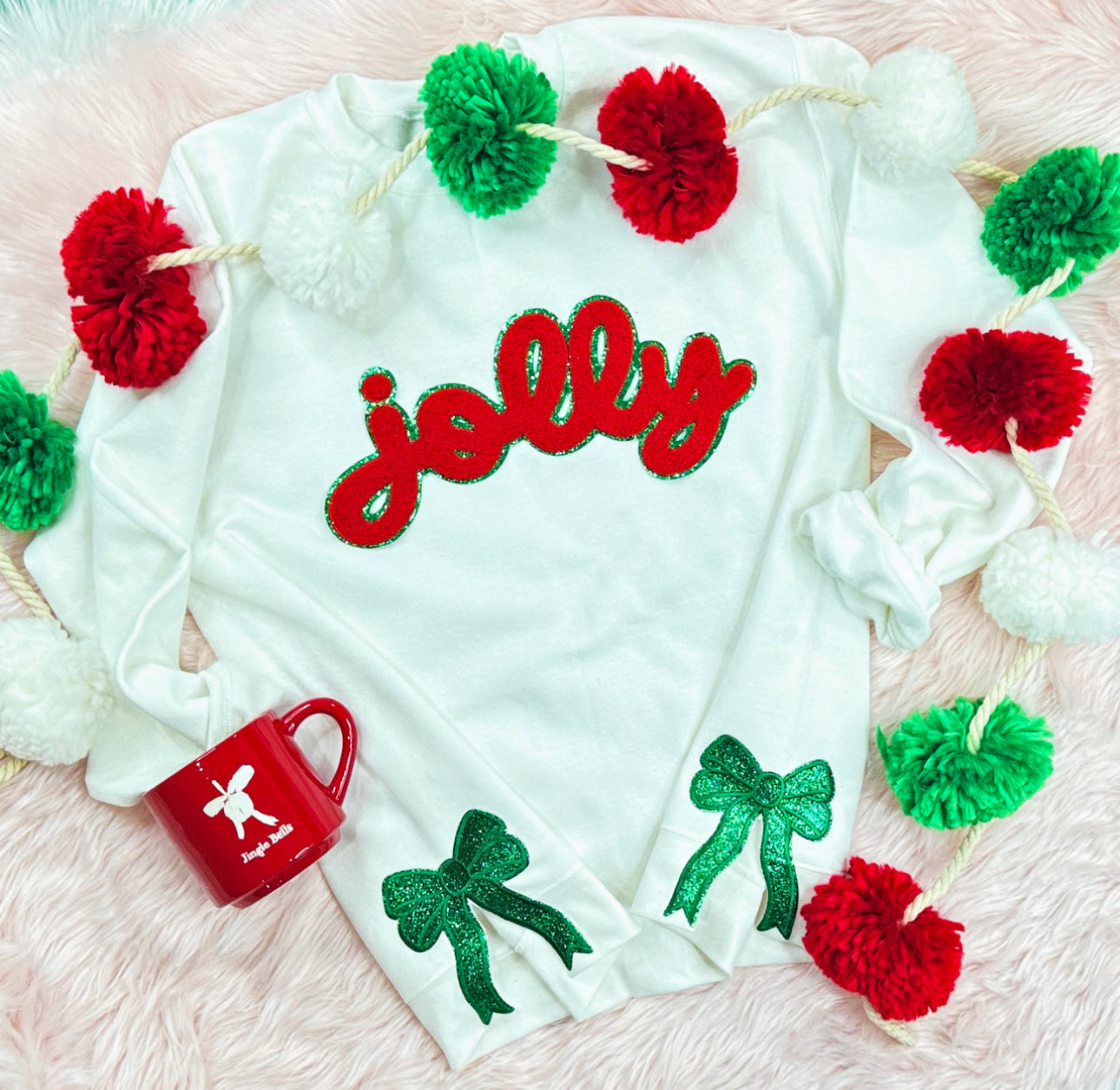 Jolly with Side Bows Sequin Design