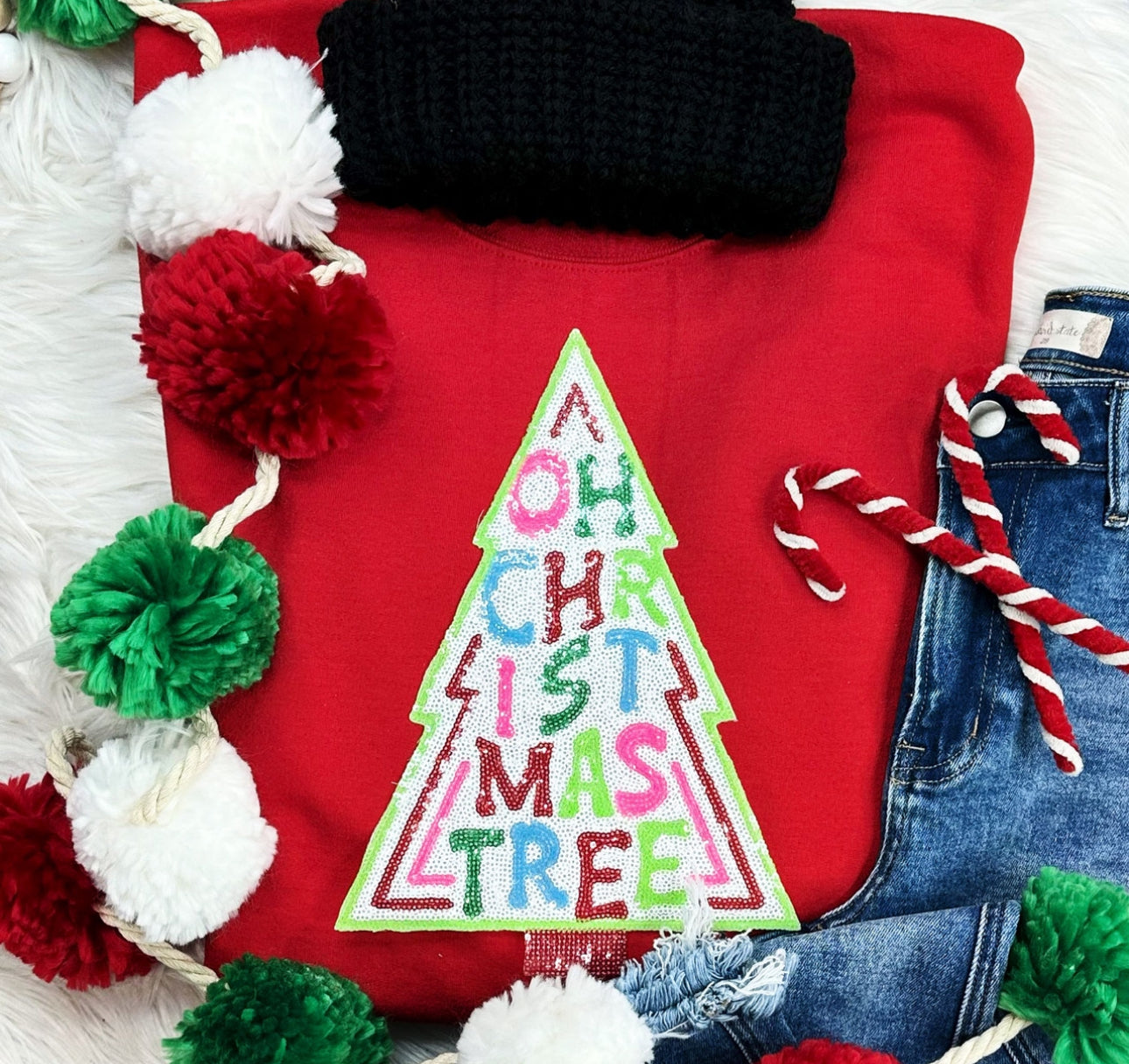 Oh Christmas Tree Sequin Patch