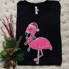 Load image into Gallery viewer, Christmas Flamingo Sequin Patch
