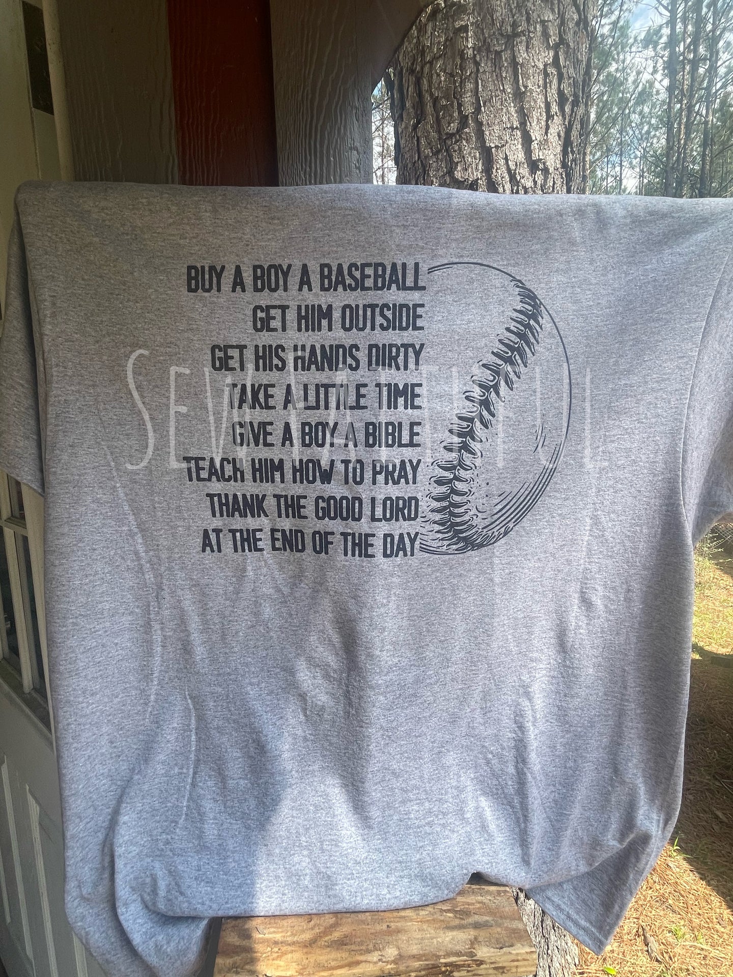 Give a boy a baseball - custom number